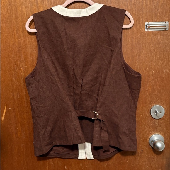 NWT Abercrombie & Fitch Linen Blend Vest - Picture 9 of 11